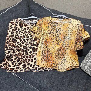 2 for $9 - Animal Print Dressy Tops - S/M